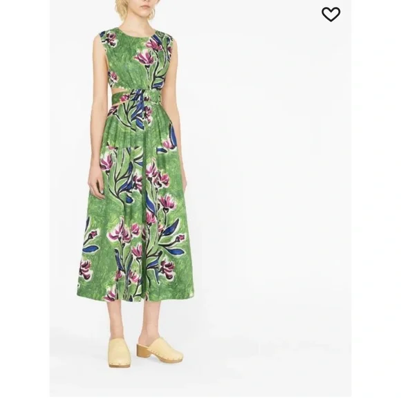 knee length dresses for ladies Zorina Tie Midi Dress | Native Gumnut Floral main image 0